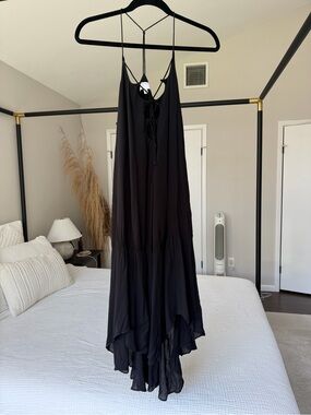 Witchery Black Backless Spaghetti-Strap Dress